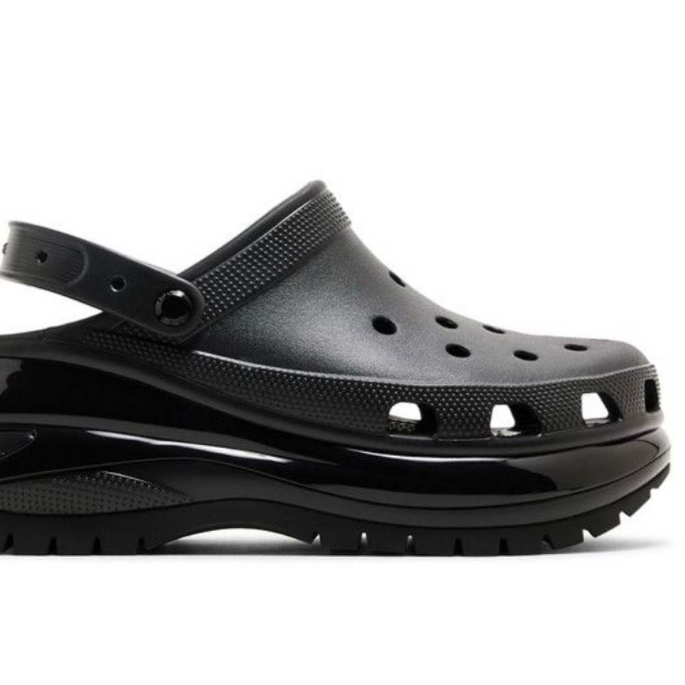 CROCS Black Platform Clogs